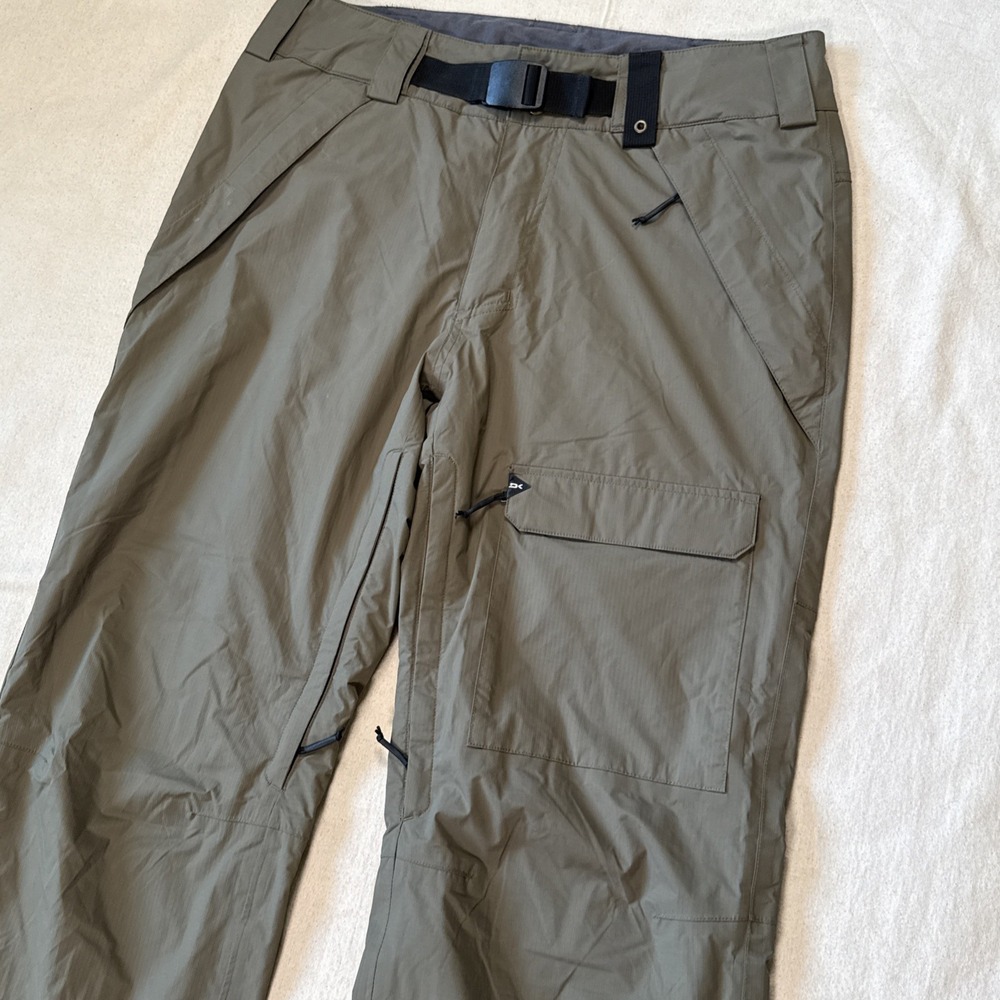 DAKINE Men's Waterproof Belted Snow / Ski / Snowboard Pants Olive Green Sz L